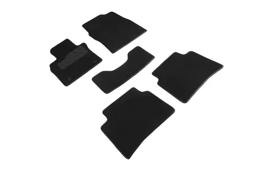 Ворсовые LUX коврики в салон Seintex для Mazda 3 hatch 2019-н.в. (черные, 92710)