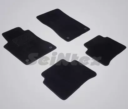 Ворсовые LUX коврики в салон Seintex для Mercedes-Benz E-Class W211 (задний привод) 2002-2009 (черные, 82361)