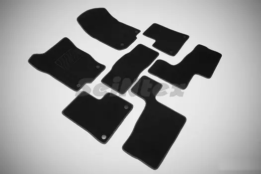 Ворсовые LUX коврики в салон Seintex для Mercedes-Benz GL/GLS-Class X166 2012-2019 (черные, 85236)