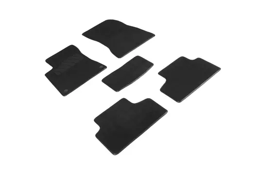 Ворсовые LUX коврики в салон Seintex для Mercedes-Benz GLB-class I (X247) 2019-н.в. (черные, 94660)