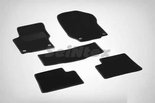 Ворсовые LUX коврики в салон Seintex для Mercedes-Benz M-Class W164 2005-2011 (черные, 82446)