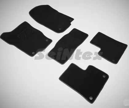 Ворсовые LUX коврики в салон Seintex для Mercedes-Benz M-Class W166 2011-2018 (черные, 85237)