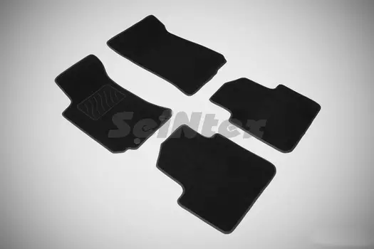 Ворсовые LUX коврики в салон Seintex для Mercedes-Benz R-Class W251 2005-2017 (черные, 85233)