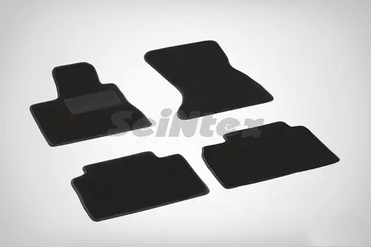 Ворсовые LUX коврики в салон Seintex для Mercedes-Benz S-Class W220 long 4MATIC 1998-2005 (черные, 82447)