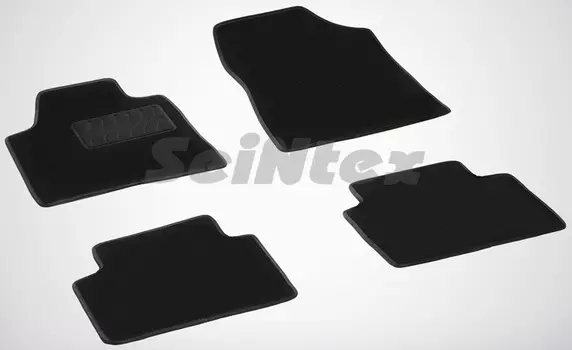 Ворсовые LUX коврики в салон Seintex для Nissan Teana I 2006-2008 (черные, 83168)