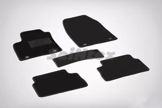 Ворсовые LUX коврики в салон Seintex для Opel Vectra C 2002-2008 (черные, 82880)