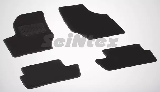 Ворсовые LUX коврики в салон Seintex для Peugeot 307 2001-2008 (черные, 83173)