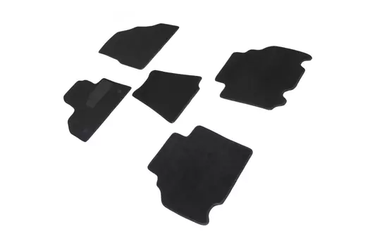 Ворсовые LUX коврики в салон Seintex для Renault Kangoo 2008-н.в. (черные, 89636)