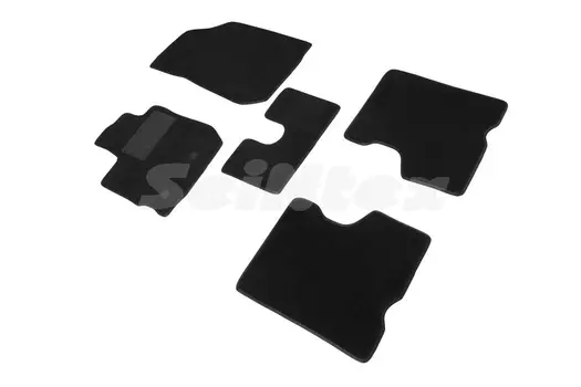 Ворсовые LUX коврики в салон Seintex для Renault Kaptur 2016-н.в. (черные, 89233)