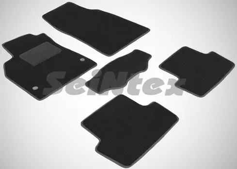Ворсовые LUX коврики в салон Seintex для Renault Megane III 2008-н.в. (черные, 85498)