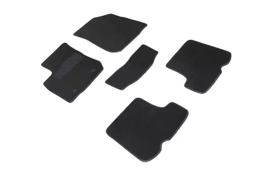 Ворсовые LUX коврики в салон Seintex для Renault Sandero 2009-2014 (черные, 89641)