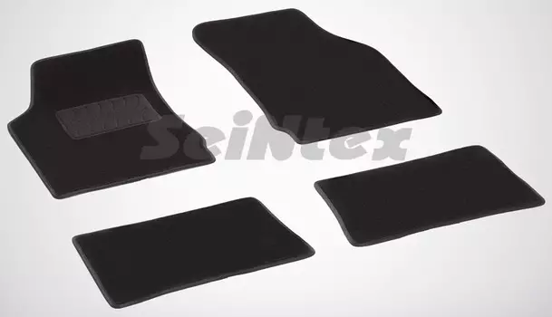 Ворсовые LUX коврики в салон Seintex для Renault Symbol 2002-2008 (черные, 83177)
