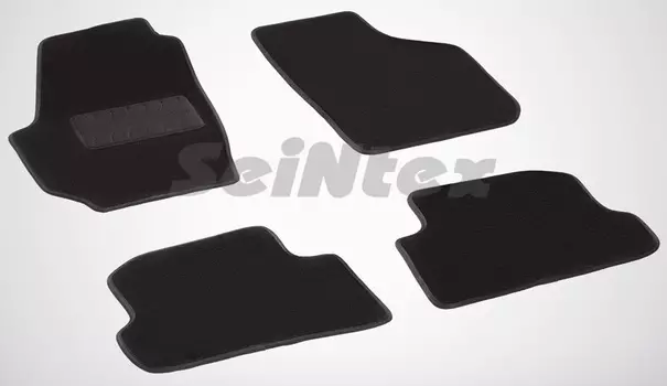 Ворсовые LUX коврики в салон Seintex для Skoda Fabia II 2007-н.в. (черные, 82376)