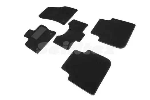 Ворсовые LUX коврики в салон Seintex для Skoda Kodiaq 2017-н.в. (черные, 89624)