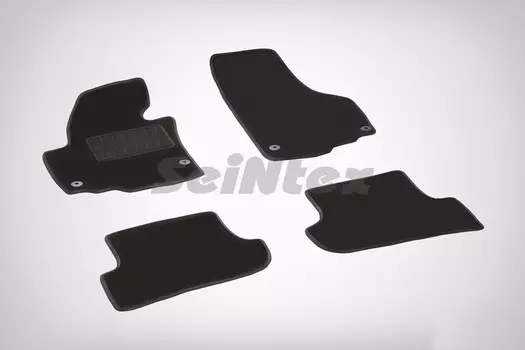 Ворсовые LUX коврики в салон Seintex для Skoda Yeti 2008-н.в. (черные, 83180)