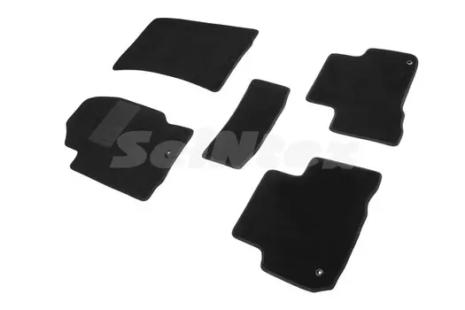 Ворсовые LUX коврики в салон Seintex для Ssang Yong Rexton III 2012-2017 (черные, 89635)