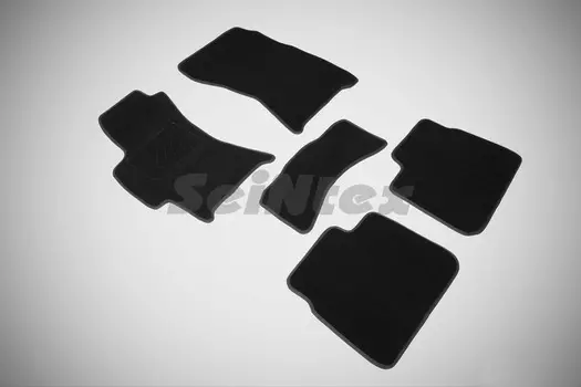 Ворсовые LUX коврики в салон Seintex для Subaru Outback III 2006-2009 (черные, 82362)