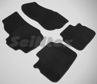 Ворсовые LUX коврики в салон Seintex для Suzuki Liana 2001-2008 (черные, 82377)