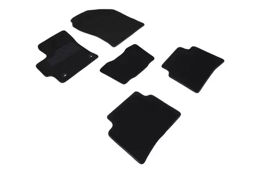 Ворсовые LUX коврики в салон Seintex для Toyota Corolla XII (E210) 2018-н.в. (черные, 91238)