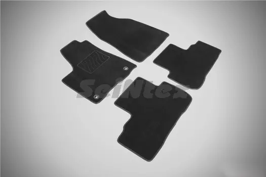 Ворсовые LUX коврики в салон Seintex для Toyota Highlander II 2007-2013 (черные, 85853)