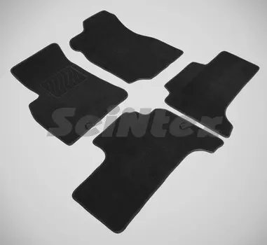 Ворсовые LUX коврики в салон Seintex для Toyota Land Cruiser J100 1998-2002 / Lexus LX470 2007-2009 (черные, 82392)