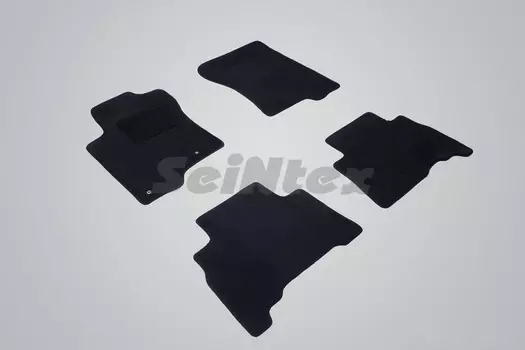 Ворсовые LUX коврики в салон Seintex для Toyota Land Cruiser Prado 150 2009-2013 (черные, 87117)