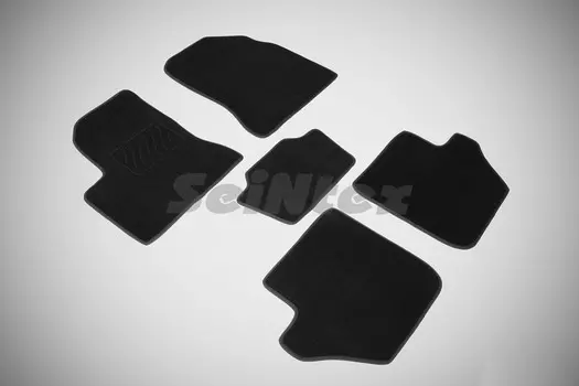 Ворсовые LUX коврики в салон Seintex для Toyota RAV4 II 2000-2006 (черные, 83193)