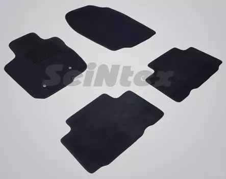 Ворсовые LUX коврики в салон Seintex для Toyota RAV4 III 2006-2012 (черные, 82276)