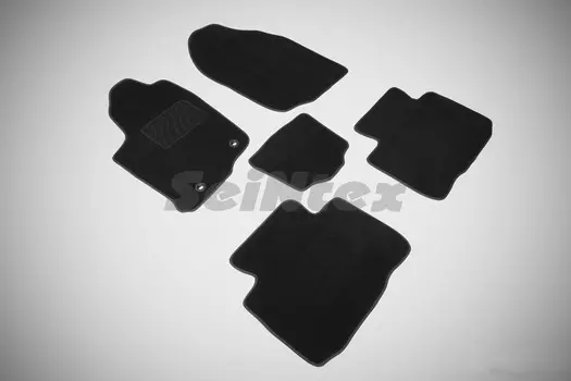 Ворсовые LUX коврики в салон Seintex для Toyota RAV4 IV 2013-2018 (черные, 85487)