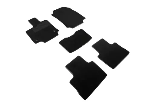 Ворсовые LUX коврики в салон Seintex для Toyota Rav4 V (XA50) АКПП 2019-н.в. (черные, 92711)