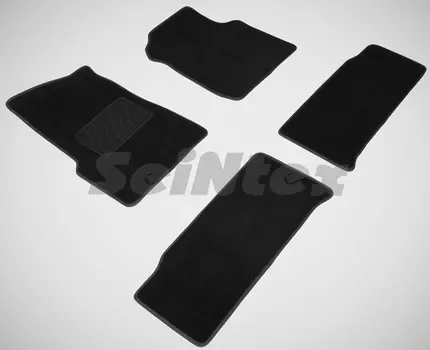 Ворсовые LUX коврики в салон Seintex для УАЗ Патриот 2007-2015 (черные, 82346)