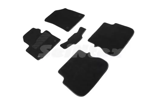 Ворсовые LUX коврики в салон Seintex для Volkswagen Caddy 2004-н.в. (черные, 94285)