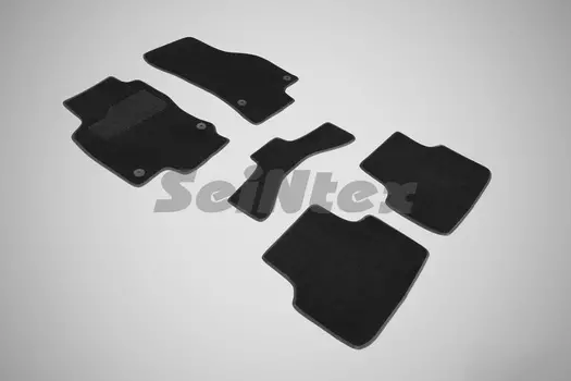 Ворсовые LUX коврики в салон Seintex для Volkswagen Golf VII 2012-н.в. / Seat Leon III 2013-н.в. (черные, 86217)