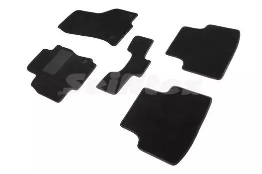 Ворсовые LUX коврики в салон Seintex для Volkswagen Passat B8 2015-н.в. (черные, 89664)