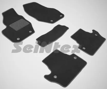 Ворсовые LUX коврики в салон Seintex для Volvo S60 2010-2018 (черные, 86281)