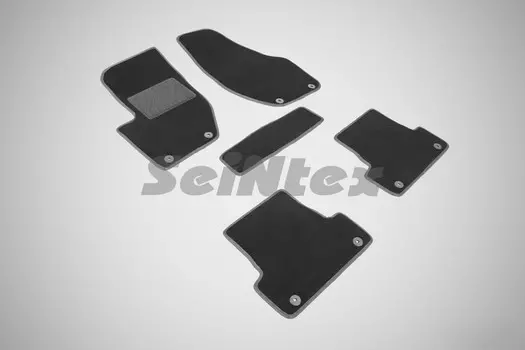 Ворсовые LUX коврики в салон Seintex для Volvo V40 2012-н.в. (черные, 86325)