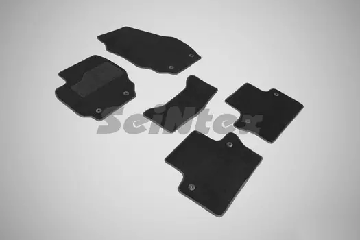 Ворсовые LUX коврики в салон Seintex для Volvo XC70 2007-2011 (черные, 86048)