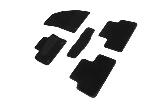 Ворсовые LUX коврики в салон Seintex для Volvo XC-40 2017-н.в. (черные, 90304)