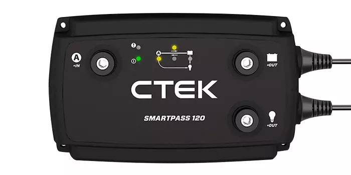 Ctek SMARTPASS 120 блок управления для бортовой сети автодома или катера для распределения энергии между потребителями (+ Антисептик-спрей для рук в подарок!)