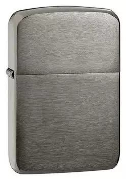 Зажигалка Zippo (1941Replica) с покрытием Black Ice, латунь/сталь, чёрная, глянцевая, 36x12 (+ Антисептик-спрей для рук в подарок!)