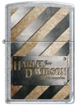 Зажигалка Zippo Harley-Davidson, латунь с покрытием Street Chrome, серебристая, 36x12x56 мм (+ Антисептик-спрей для рук в подарок!)