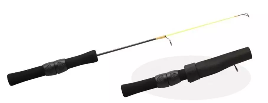 Зимняя удочка Rapala Telestick Ice (21,5/51см) Рукоять неопрен, Тест Light, Цвет желтый (+ Леска в подарок!)