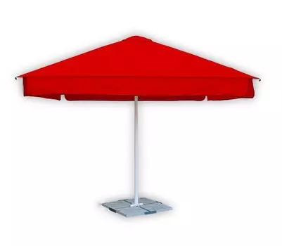 Зонт Митек 3,0х3,0 (4; 25х25мм) с воланом, Ст, 50мм (компл) красный