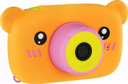 Цифровой детский фотоаппарат Мишка Children's fun Camera, оранжевый.