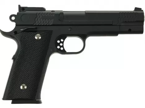 Детский пневматический пистолет из металла Colt M1911 Rail Gun G.25+ с кобурой