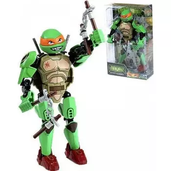 Фигурка конструктор Черепашки-ниндзя 18 см Микеланджело