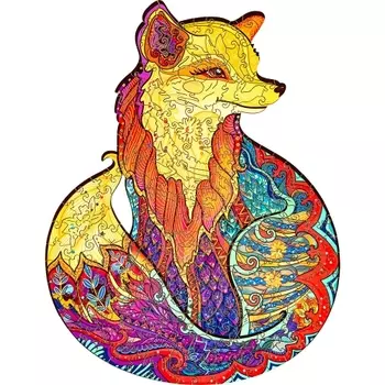 Фигурный пазл из дерева "Лиса"