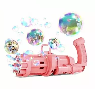 Генератор мыльных пузырей "Миниган" розовый