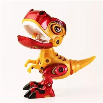 Интерактивный динозавр со светом и звуком красный