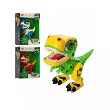 Интерактивный динозавр со светом и звуком зеленый